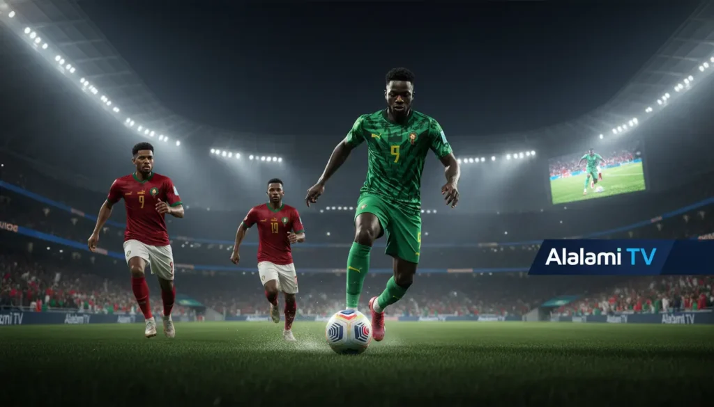 لاعبو منتخبات إفريقية يحتفلون داخل ملعب ضخم خلال مباراة في كأس العالم 2026 وسط أجواء جماهيرية حماسية