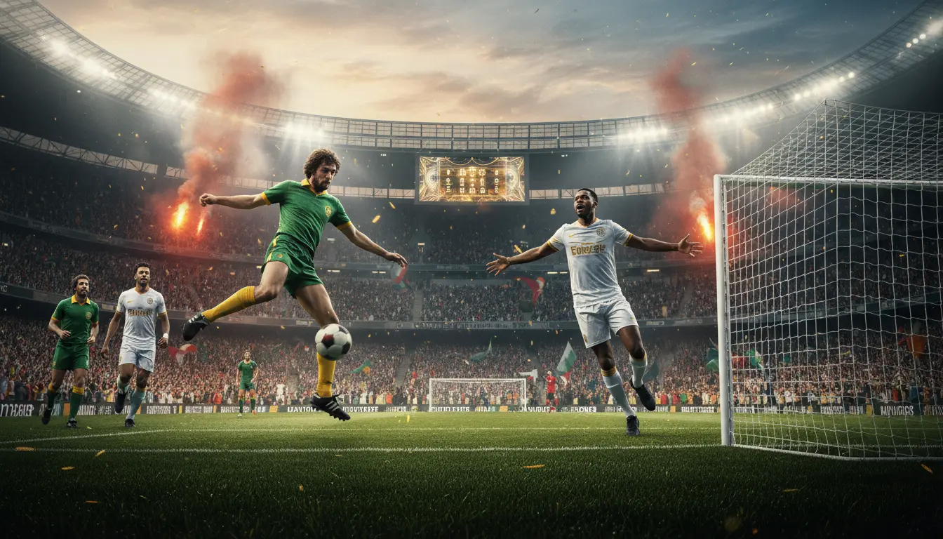 هدافو كأس العالم عبر التاريخ في أجواء كروية ملحمية داخل ملعب عالمي